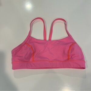 Lululemon Pink Sports Bra with Orange Accents